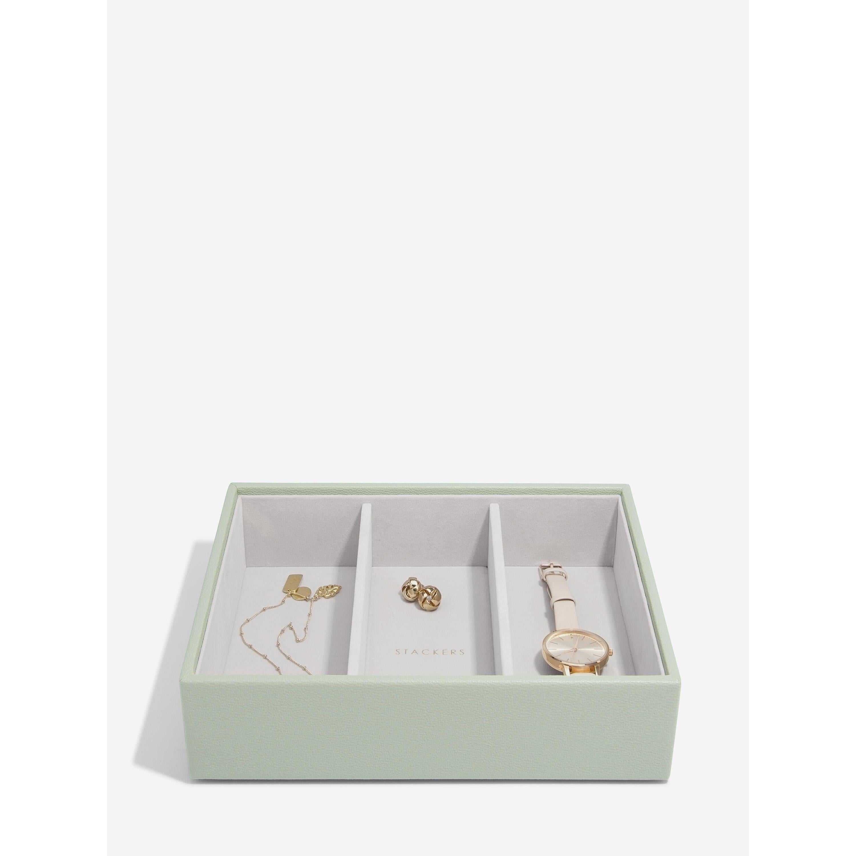 Stackers- Classic Set of 4 Jewellery Box in Sage Green