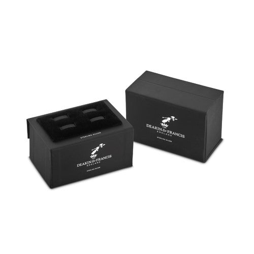 Sterling Silver Plain Oval Linked Cufflinks