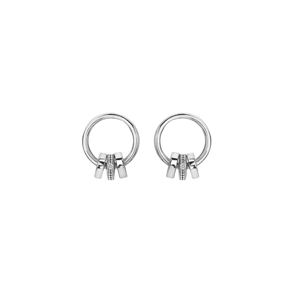 Hot Diamonds Trio Barrel Earrings