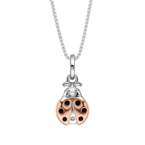 Silver Diamond Ladybird Pendant