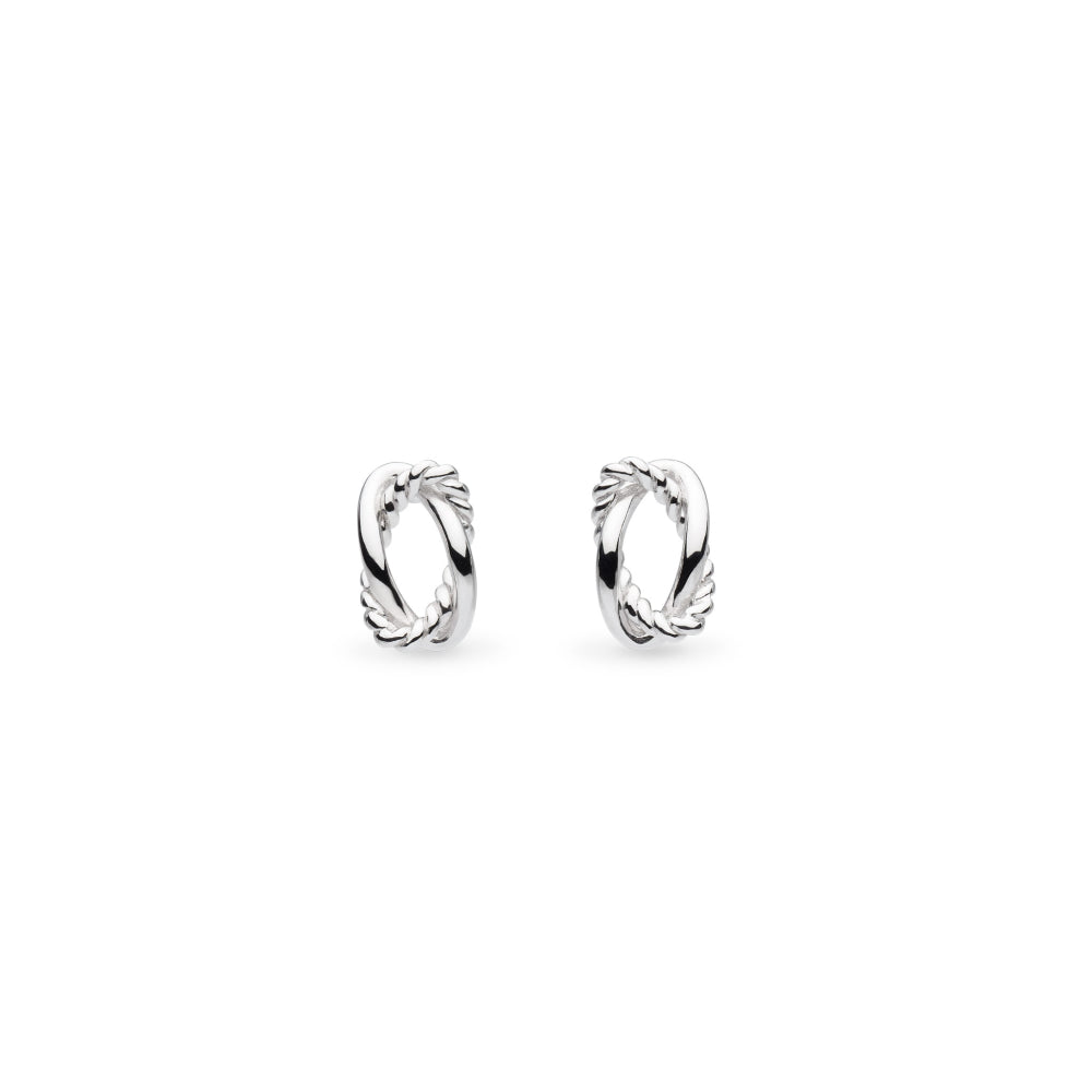 Silver Marina Rope Twist Stud Earrings