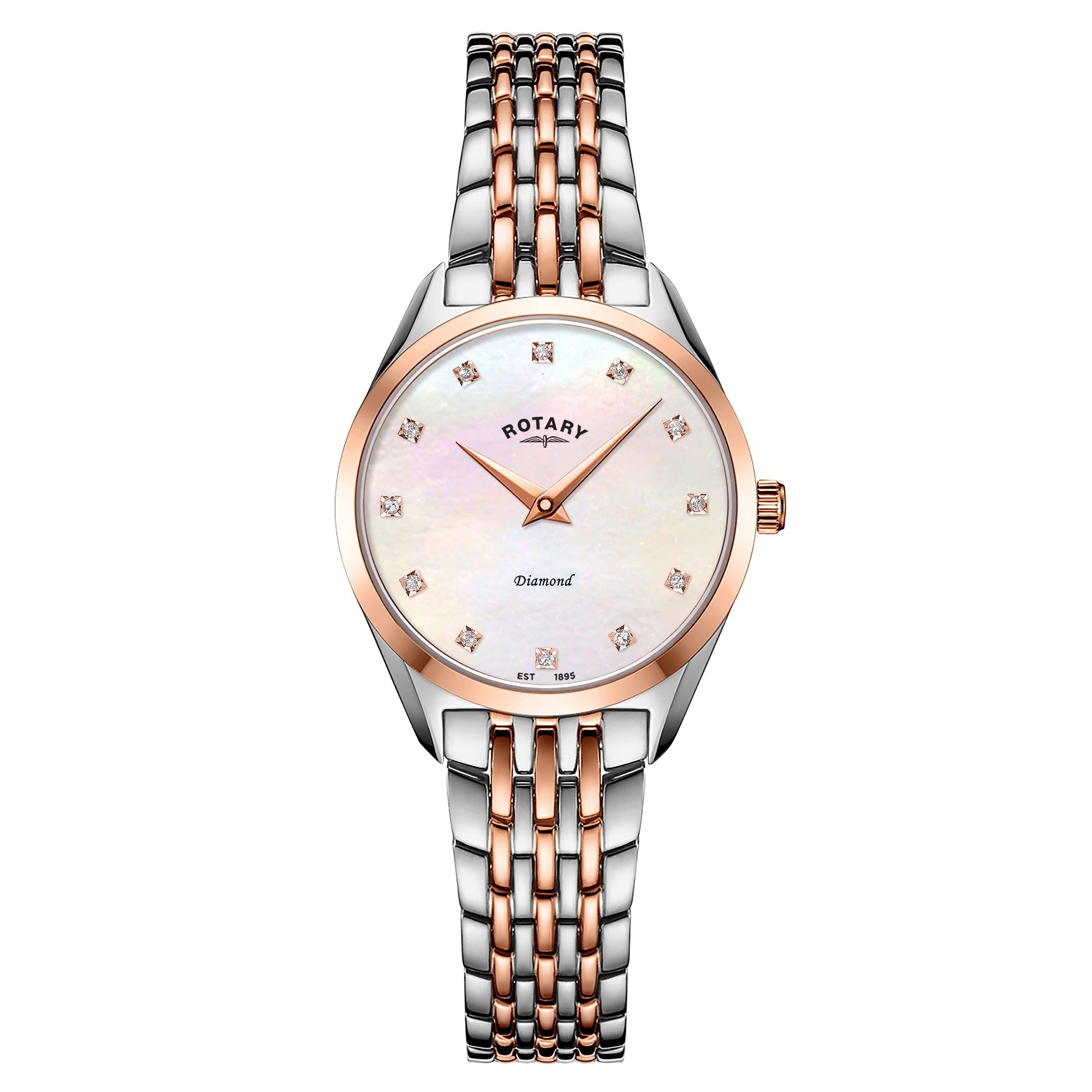 Cambridge two colour steel m.o.p. dial bracelet watch