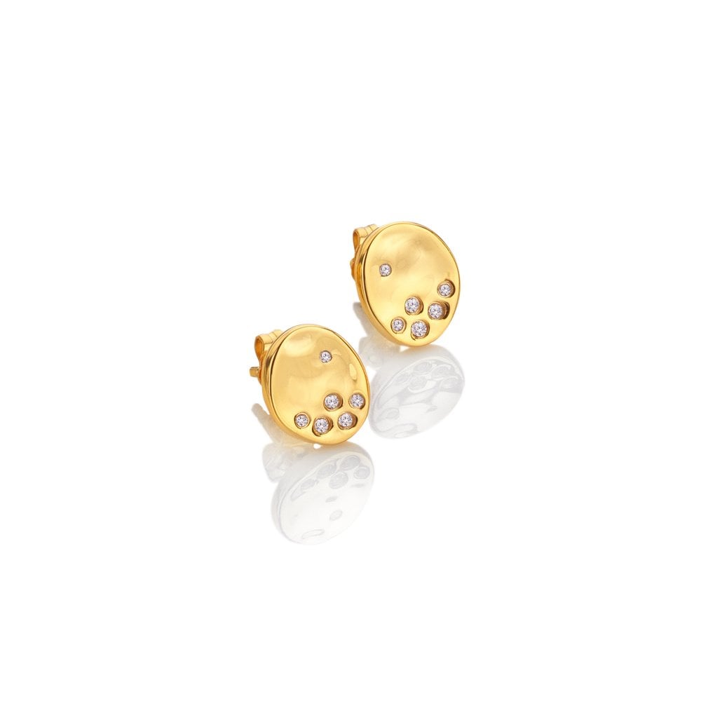 Hot Diamonds X Golden Edit Illuminate Stud Earrings