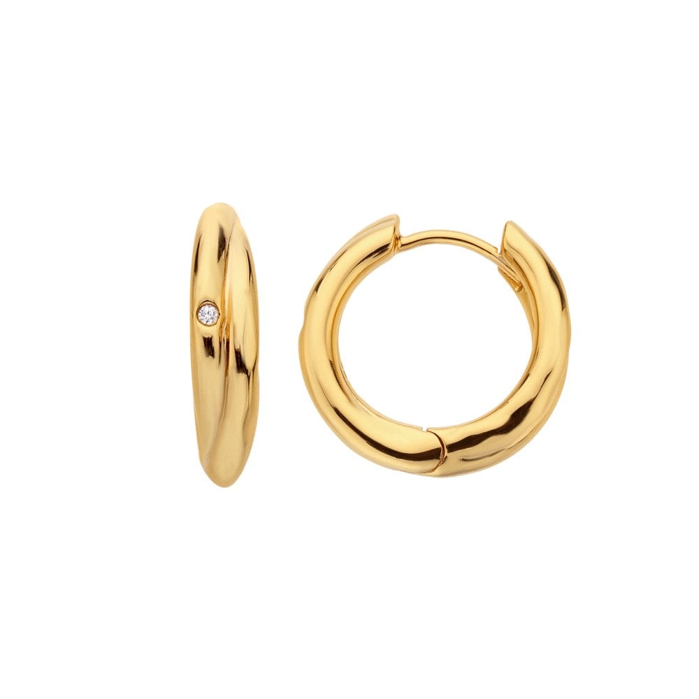 Hot Diamonds X Golden Edit Aura Hoop Earrings