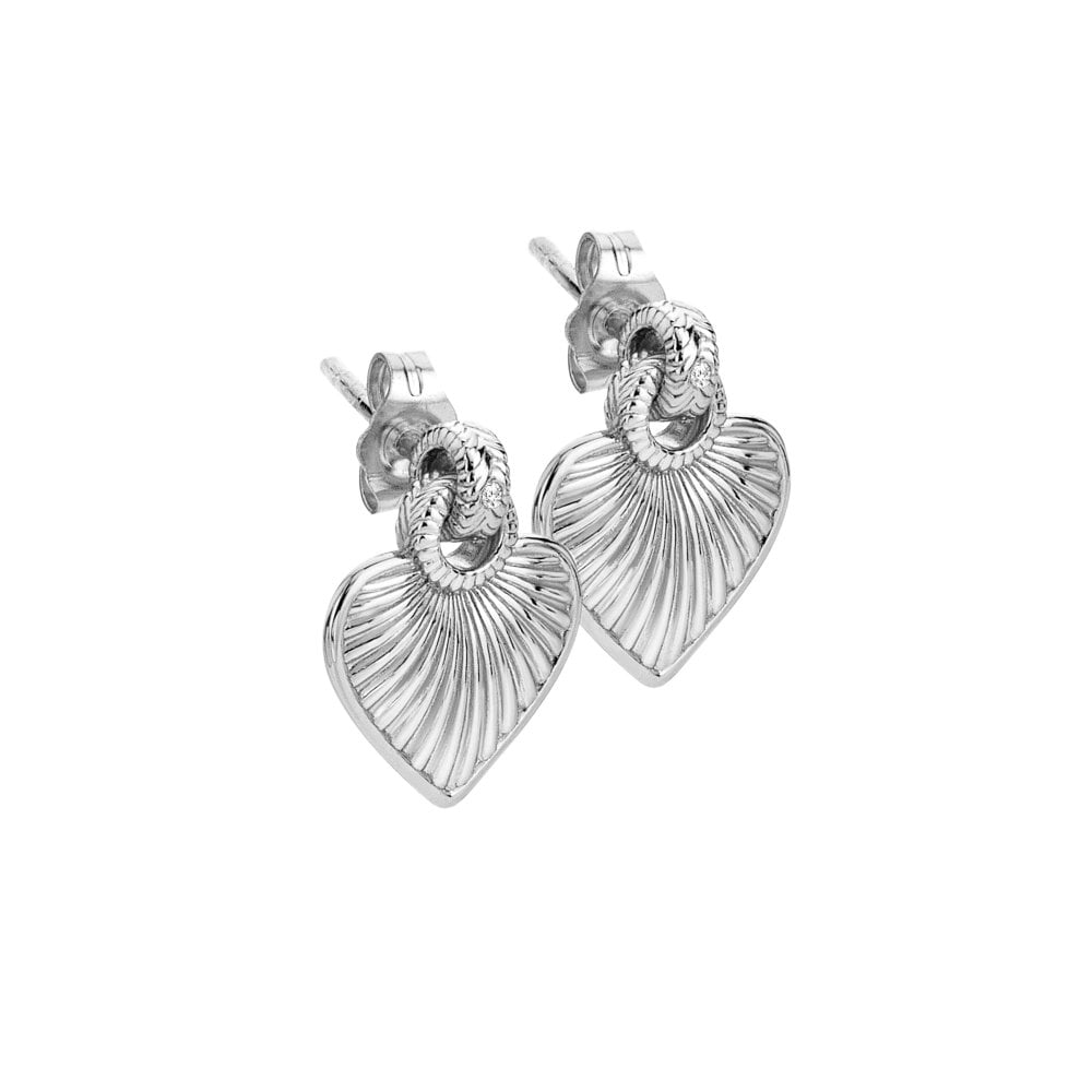 Hot Diamond Essence Heart Stud Earrings