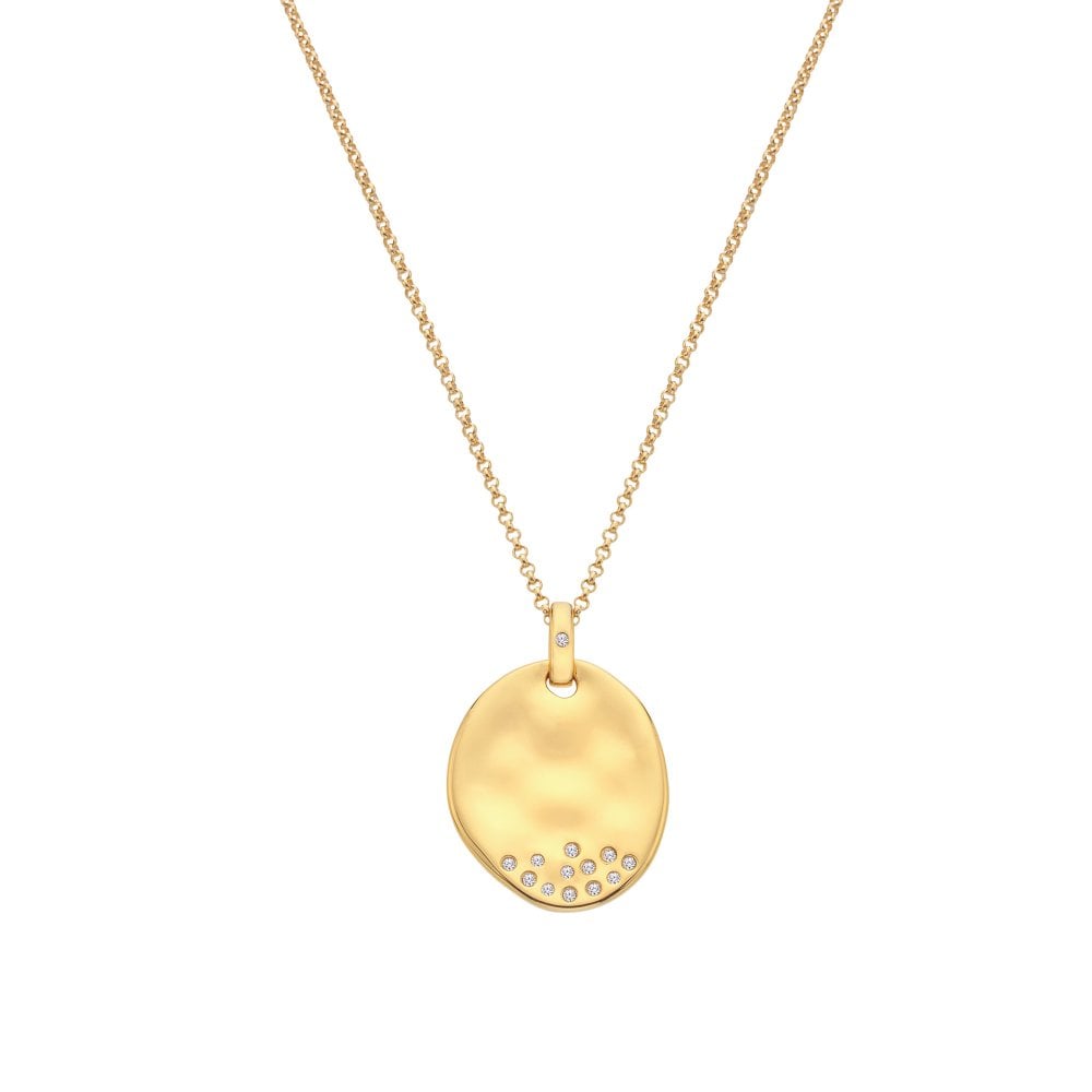 YGP Sil oval pendant & ch