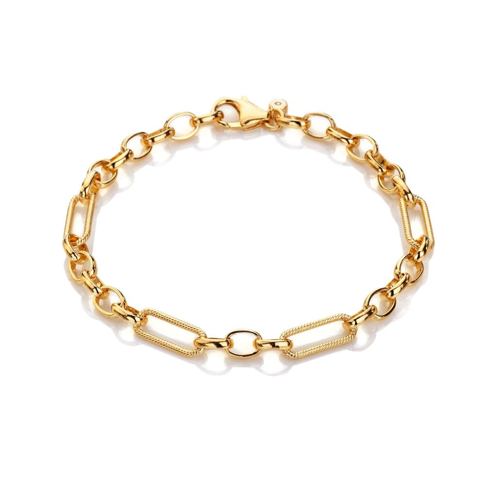 HD X Tasha Ghouri Statement Link Bracelet - Yellow Gold Plate