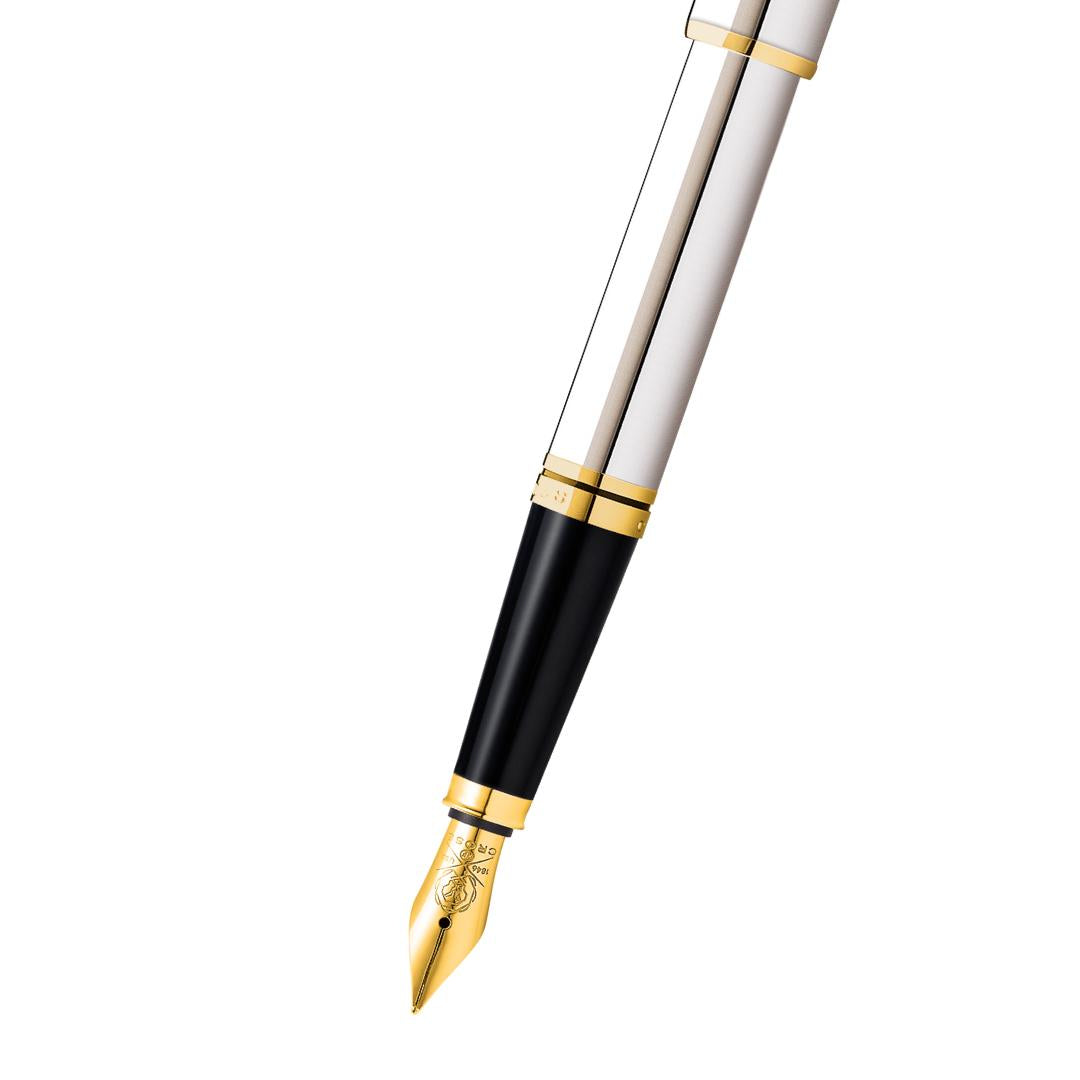 Coventry Polished Chrome with gold tone Fountain Pen - Fine