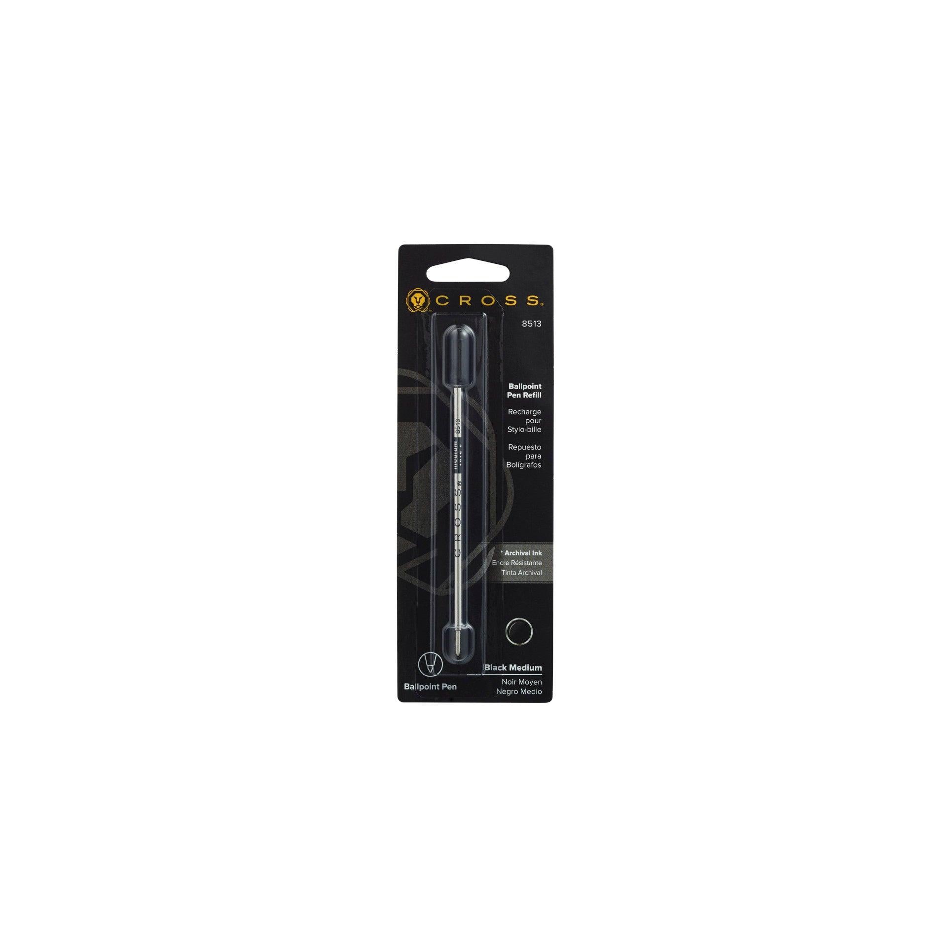 Ballpoint Pen Refill - Black - Medium - Single Pack