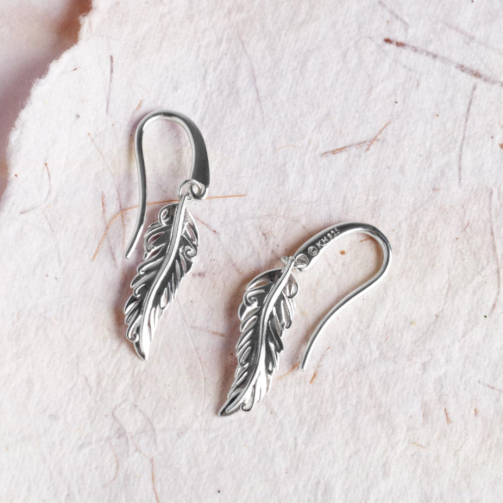 KH Feather Wisp Drop Earrings