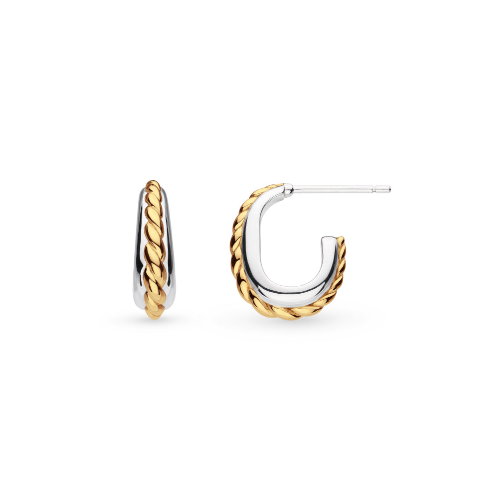 KH Marina Rope Band Golden Hoop Earrings