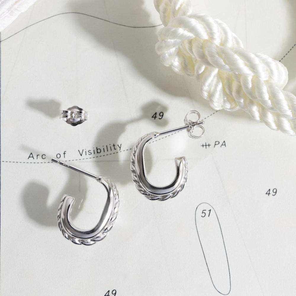 Marina Rope Band Hoop Earrings