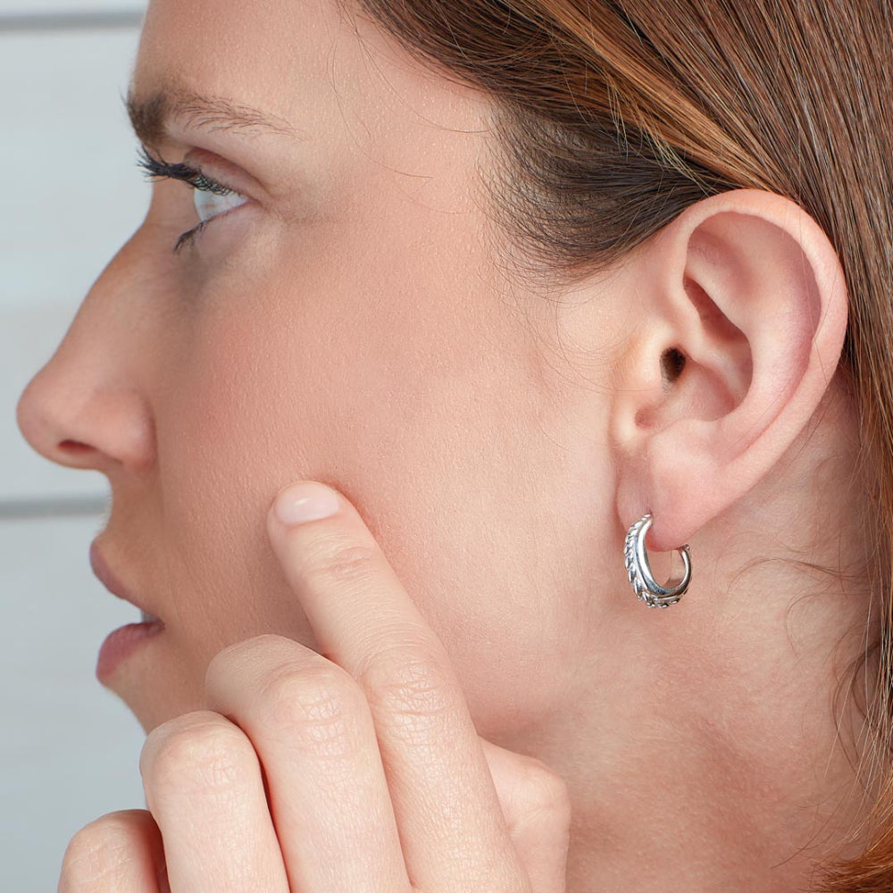 Marina Rope Band Hoop Earrings