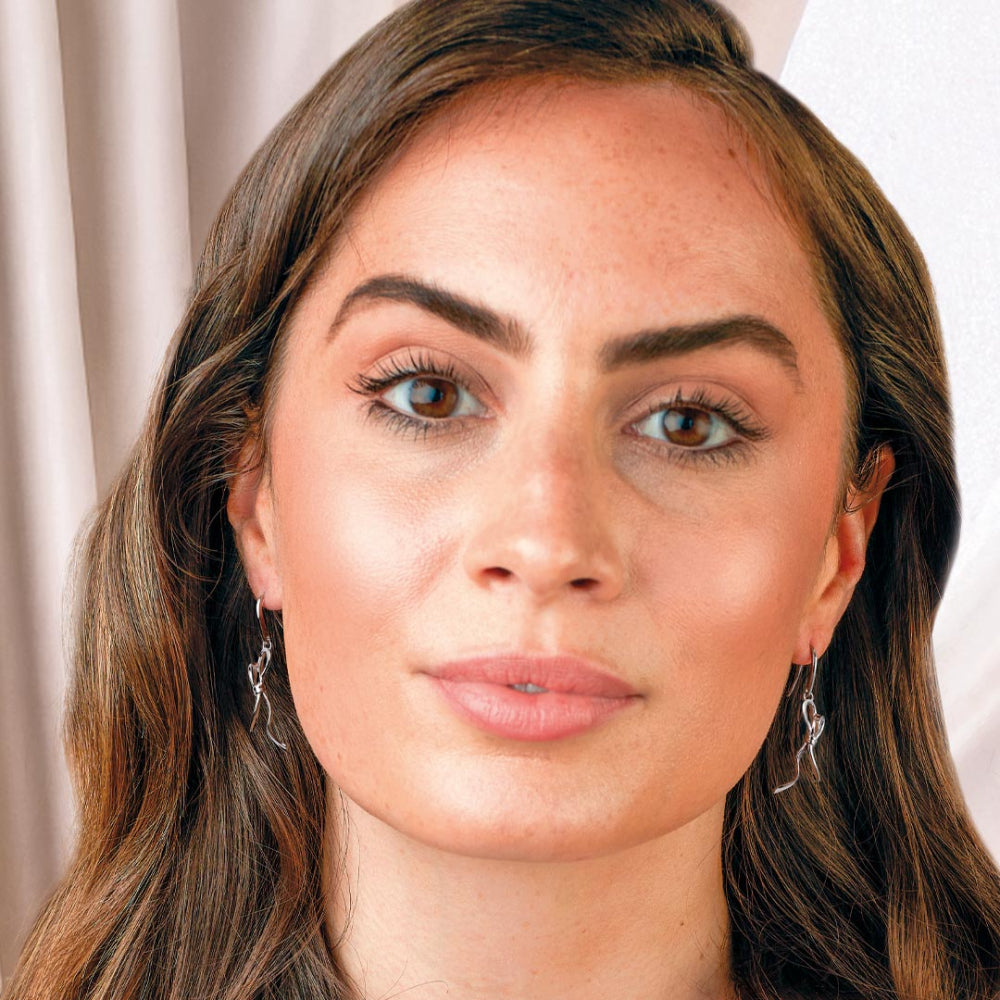 KH Serenity Ribbon Bow Loop Drop Earrings