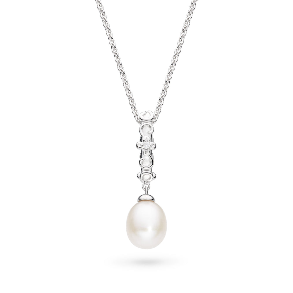 KH Blossom Flyte Honey Flower Oval Pearl Necklace