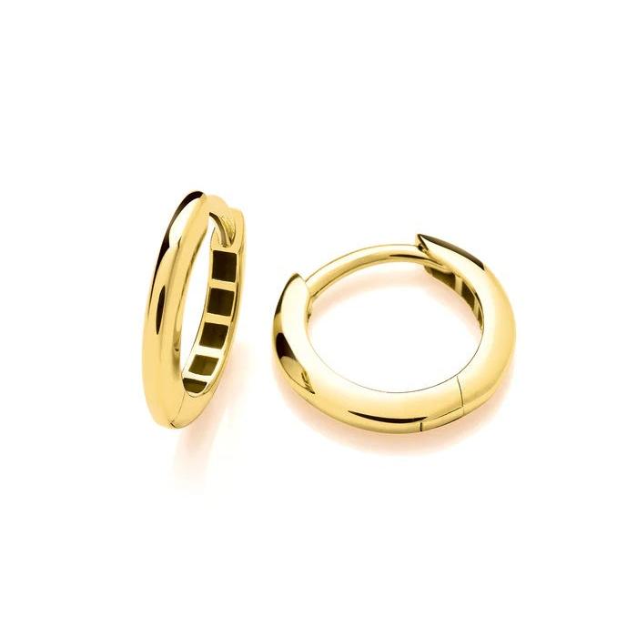 9ct Yellow Gold Huggie Hoop Earrings