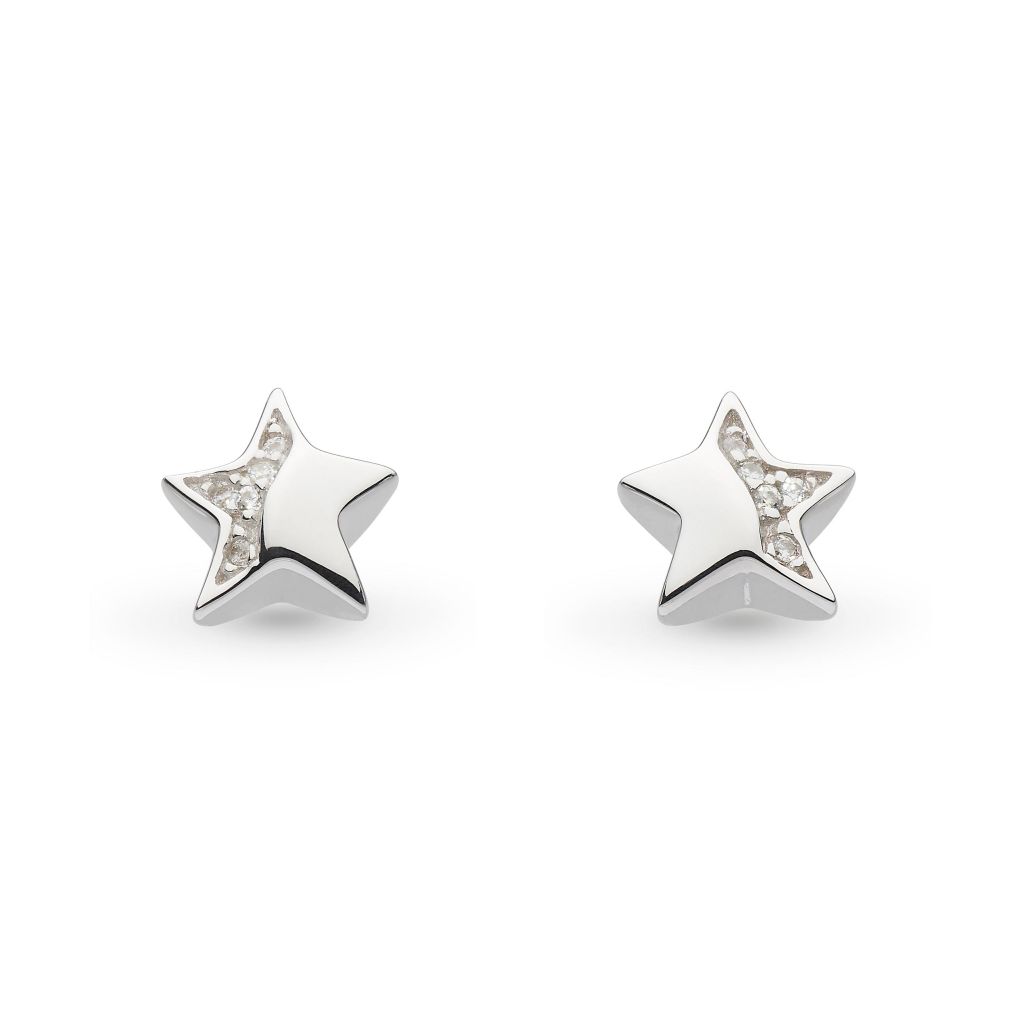 KH Silver Miniatures Starlight CZ Pave Stud Errngs