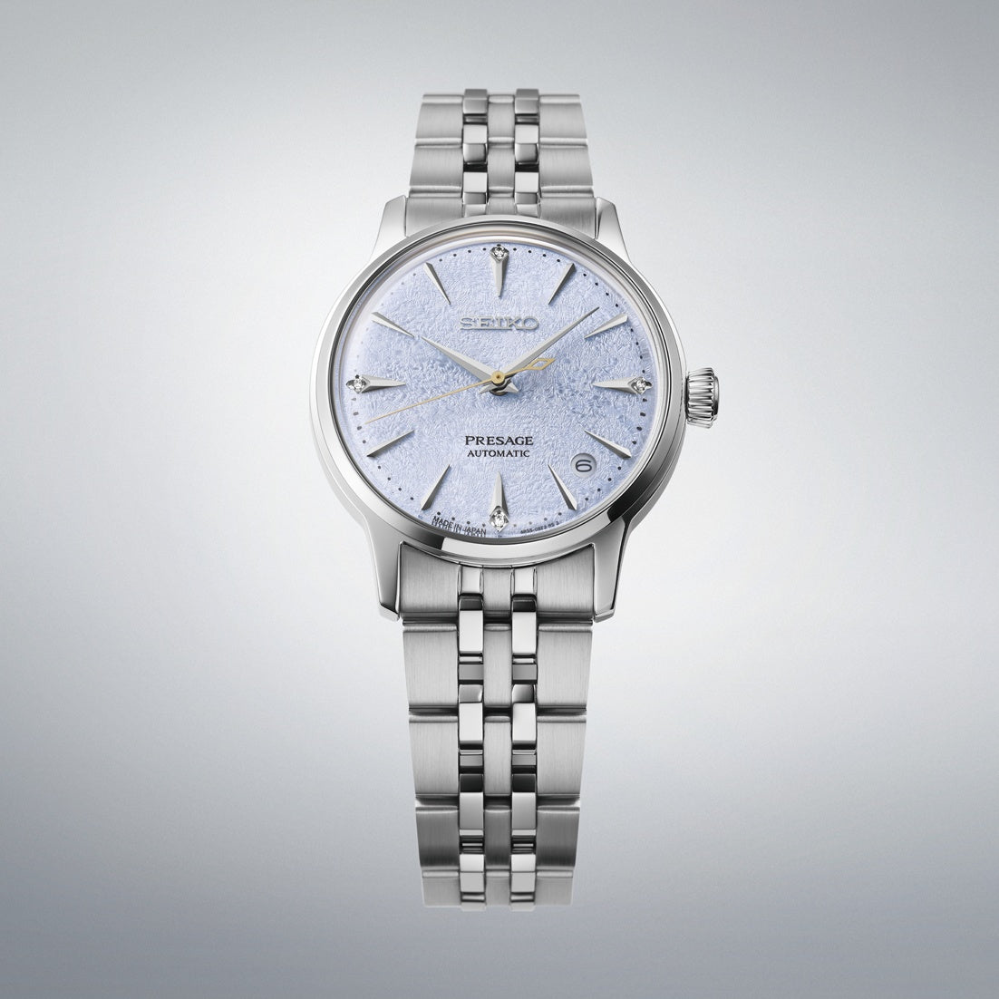 Presage Cocktail series Light Blue textured dial