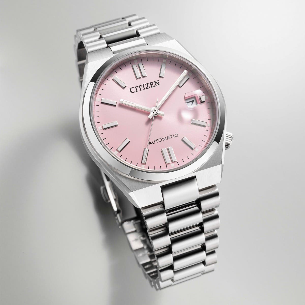 "Tsuyosa" Automatic Stainless steel bracelet watch - pink dial