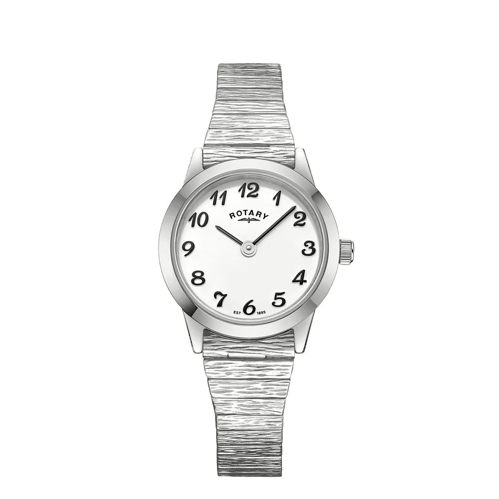 Heritage Altera Stainless steel white dial expanding strap watch