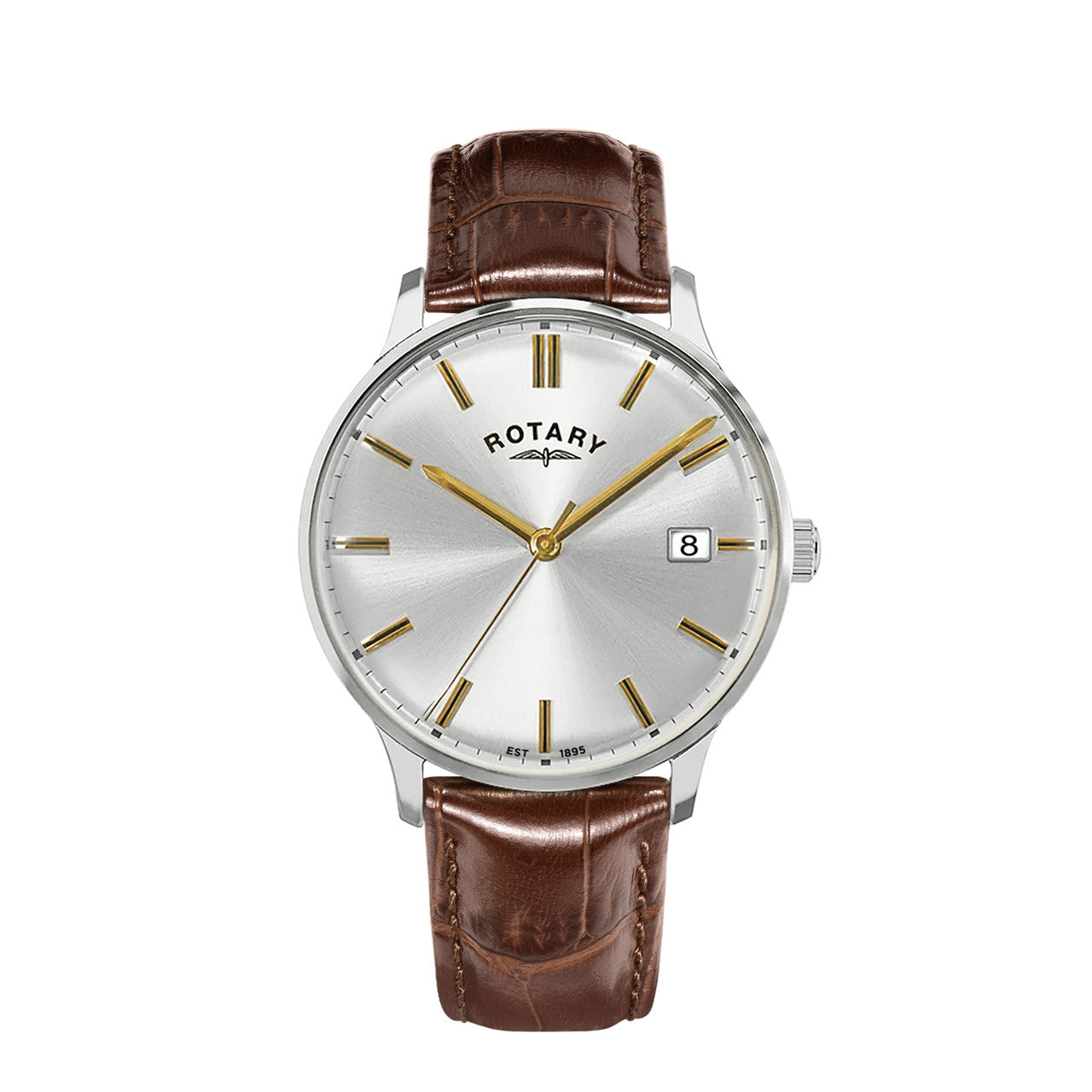 1895 Stainless steel brown strap