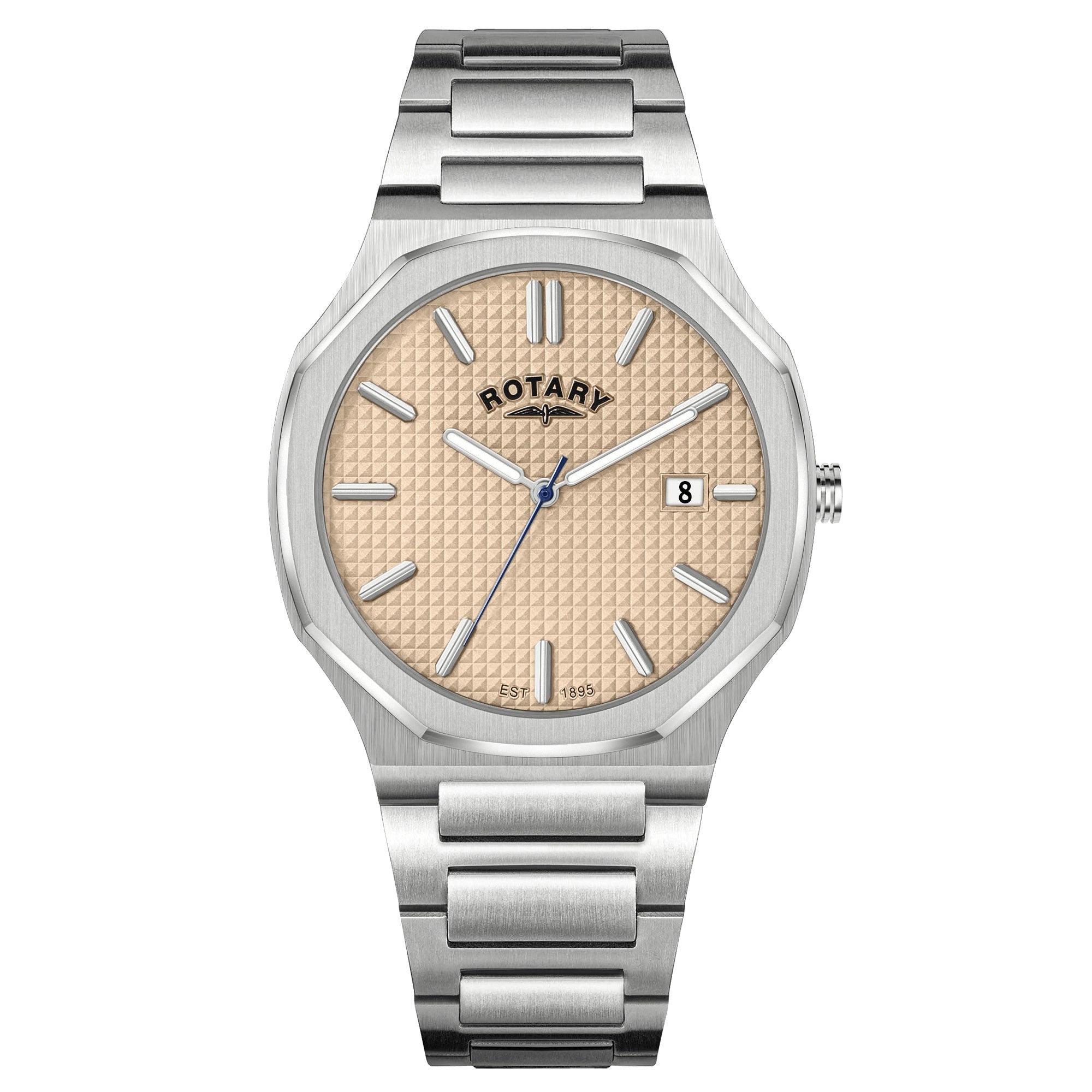 Gents Heritage Stainless steel pink dial bracelet watch