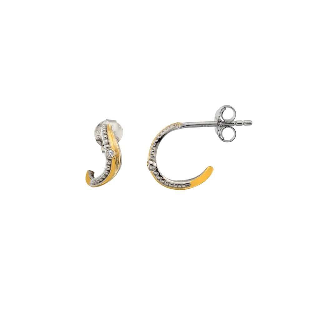 Teardrop Two Tone Earrings