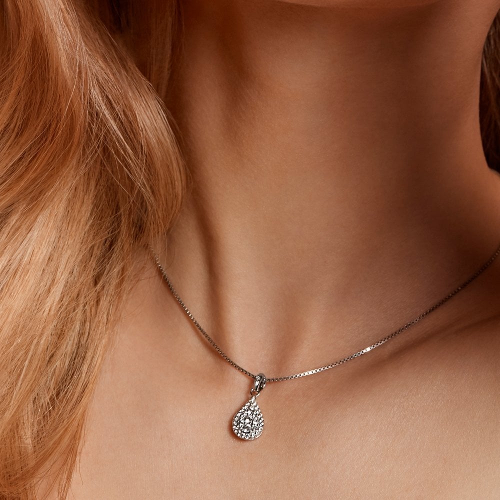 Glimmer White Topaz Pendant