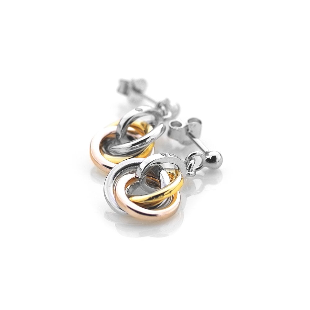 Calm Earrings - Rose and Yellow Gold Accents