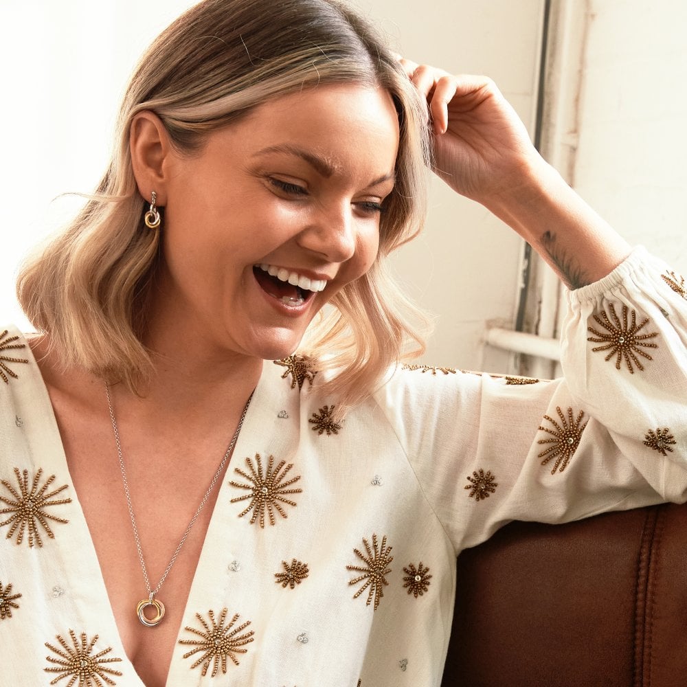 Calm Earrings - Rose and Yellow Gold Accents