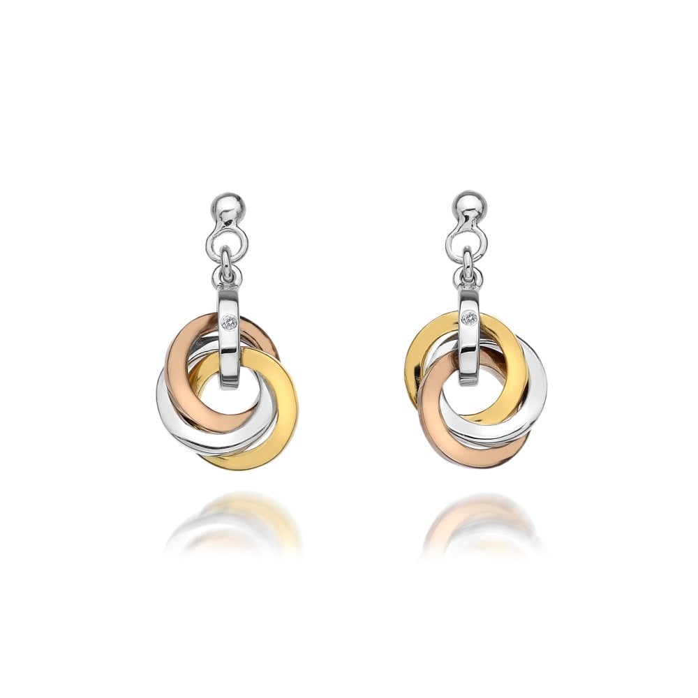 Calm Earrings - Rose and Yellow Gold Accents