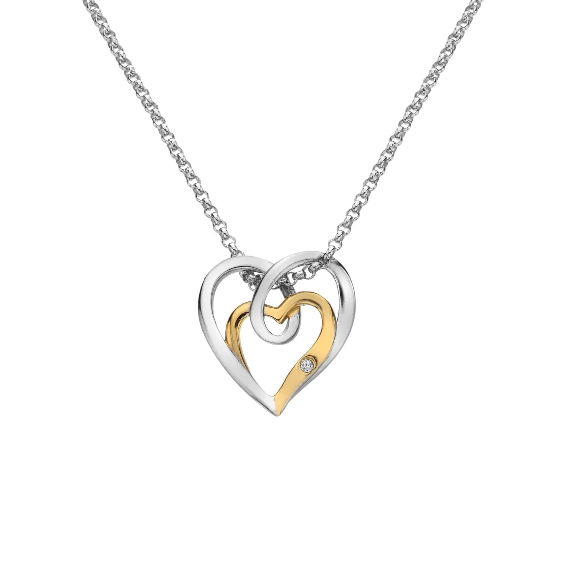 Delicate Pointed Twist Heart Pendant