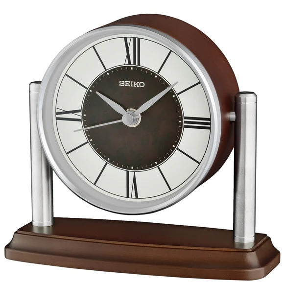 Wooden mantle clock