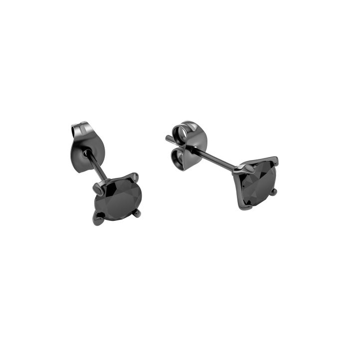 FB Black Cubic Zirconia Black metal studs