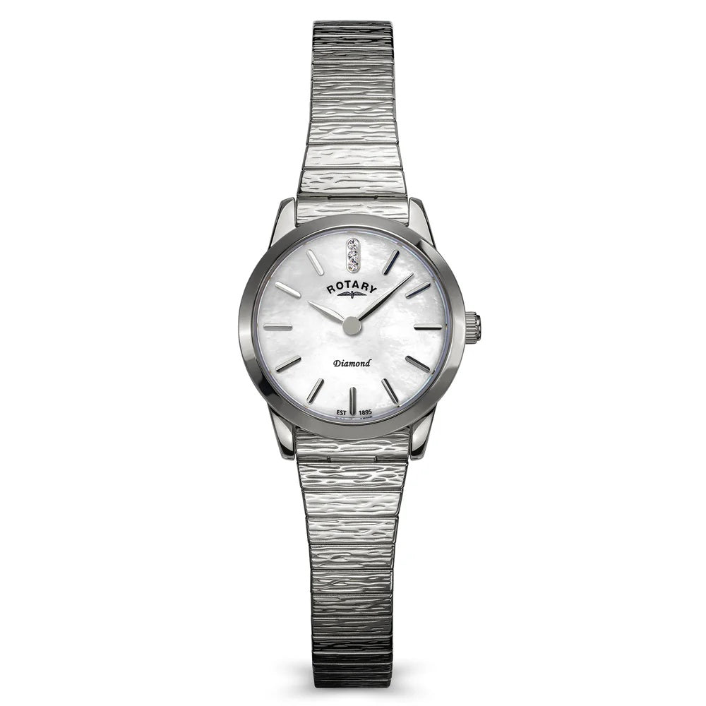 Heritage Altera Diamond Ladys stainless steel expanding strap watch