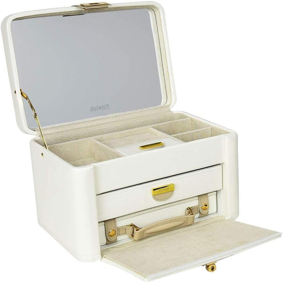 Large Cream & Mink jewellery box