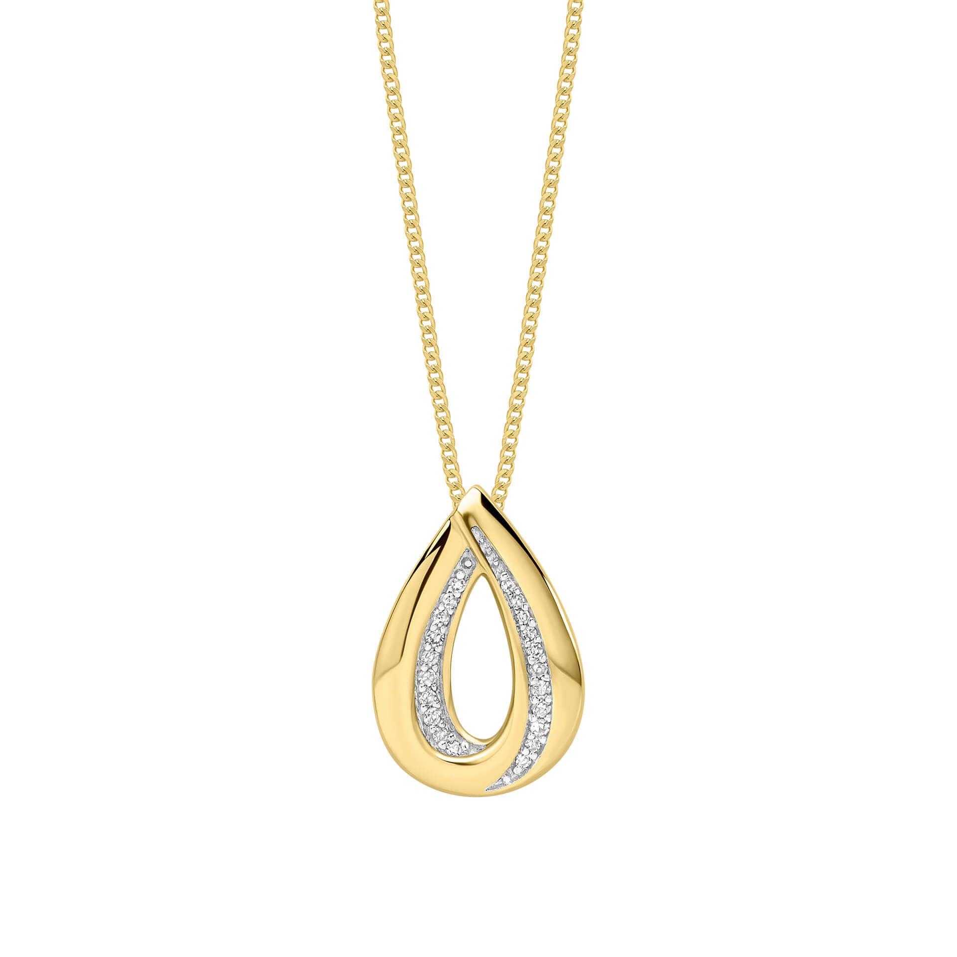 Cut Out Diamond Teardrop Pendant