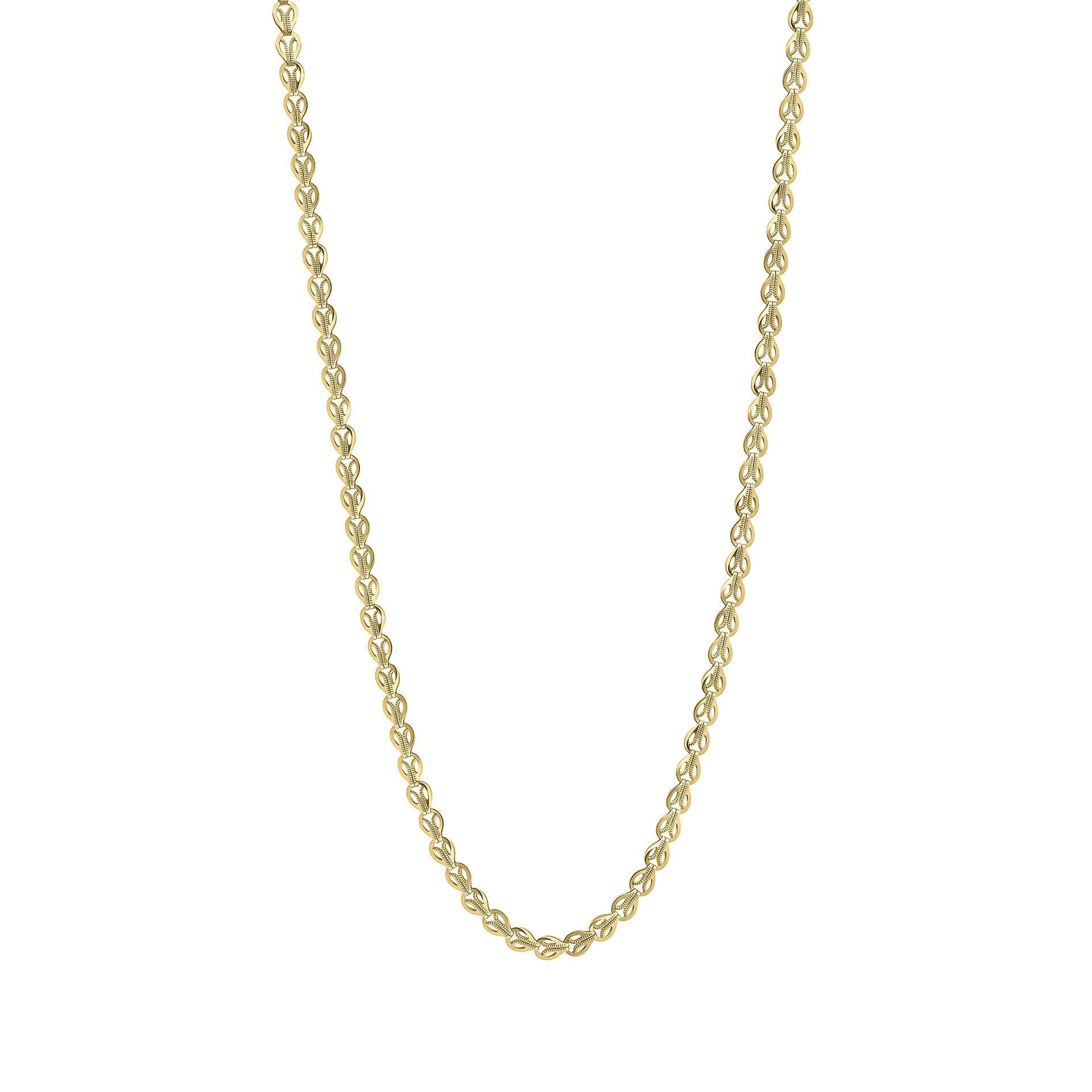 9ct Yellow gold Stampato Link Chain Necklace