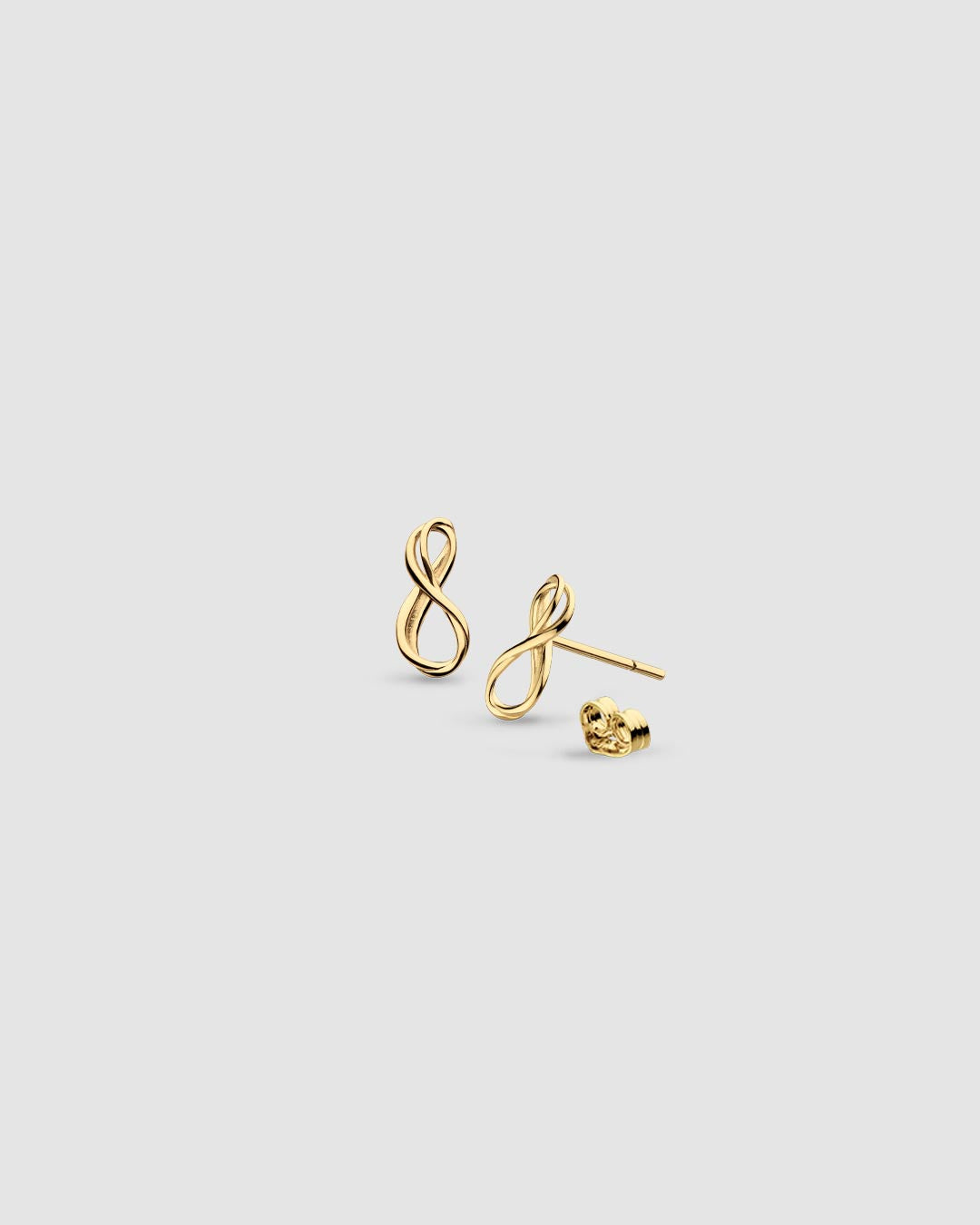 Infinity Mini Golden Stud Earrings
