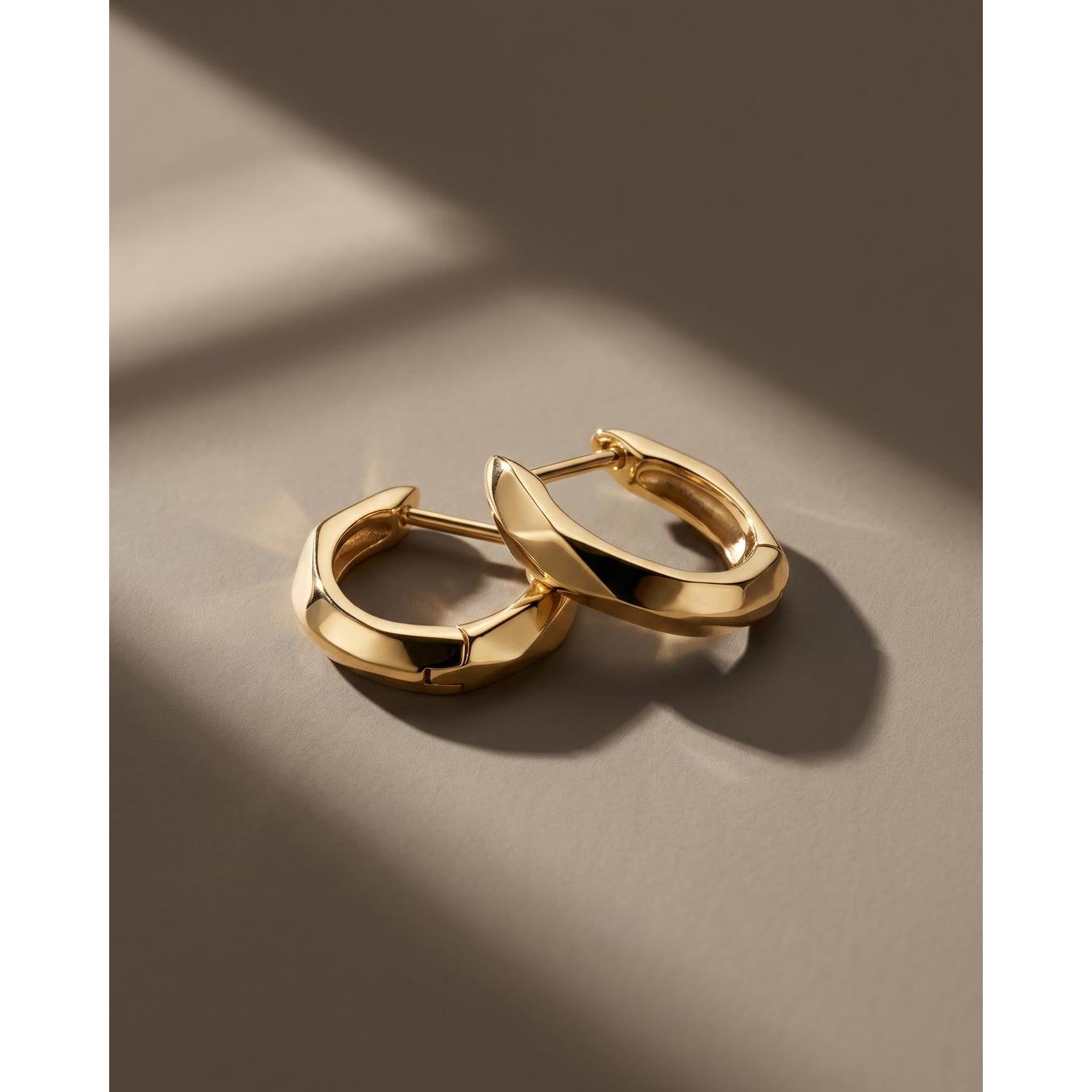 Kit Heath Glint Geo Golden Hoop Earrings