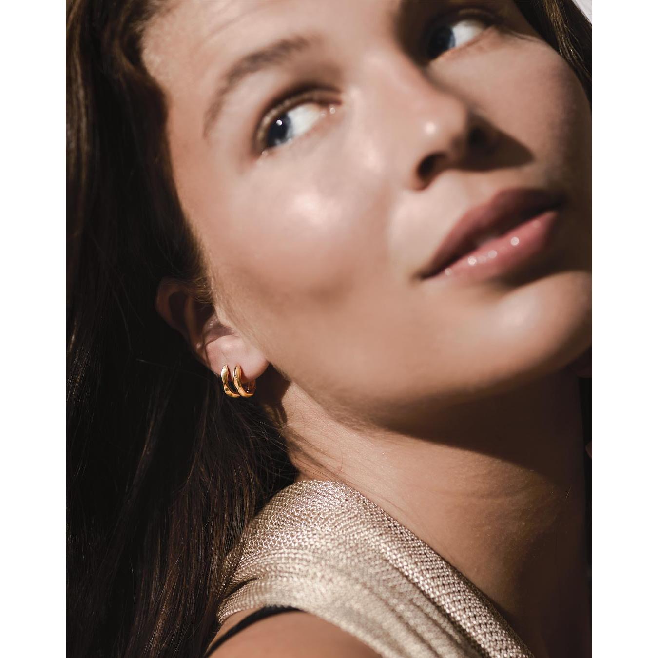 Kit Heath Glint Geo Golden Hoop Earrings