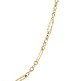 9ct Yellow Gold Small Elongated Link Necklace