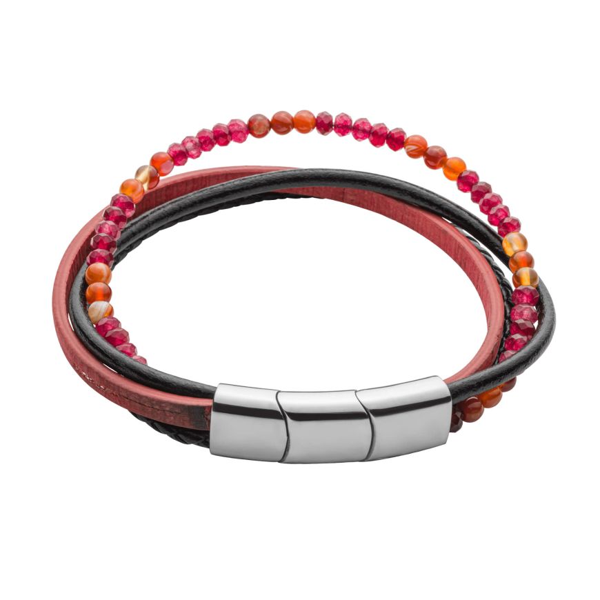 FB SS Red lth agate carn blet