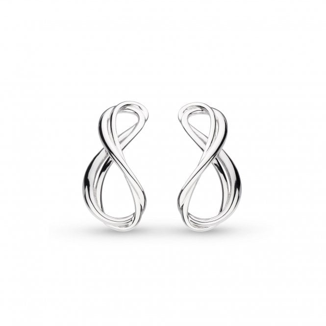 Silver Infinity Grande Stud Earrings