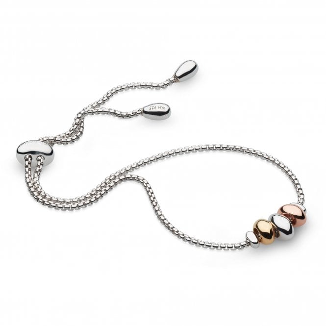 Silver Entwine Alicia Rose Gold Plate Bracelet