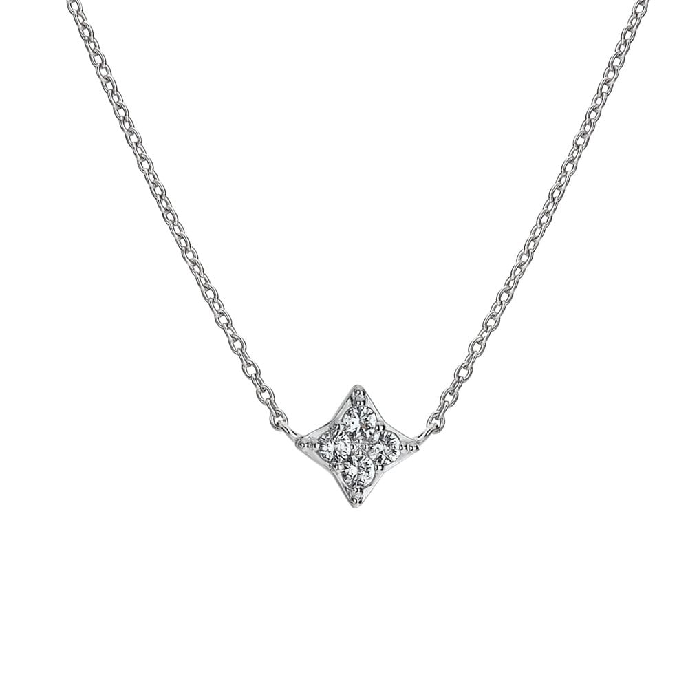Hot Diamonds Squared Triangle Necklace