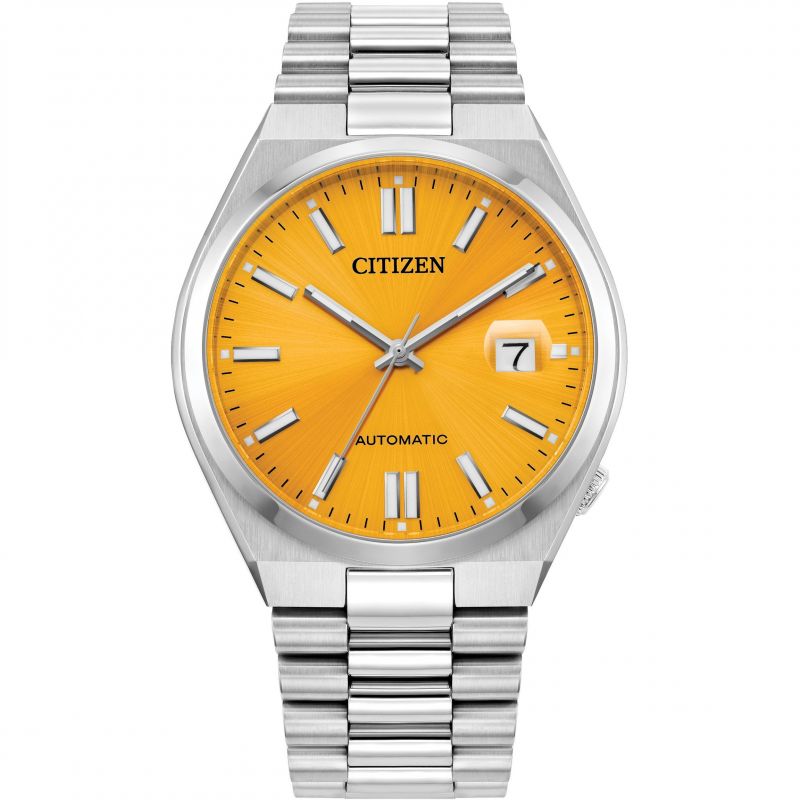 "Tsuyosa" Automatic Stainless steel bracelet watch - yellow dial