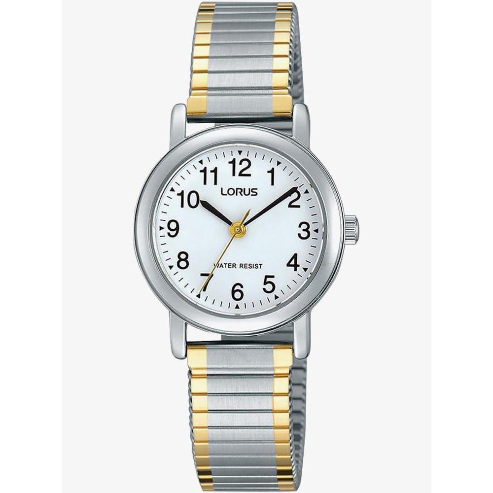 Ladys two coloured expanding strap watch