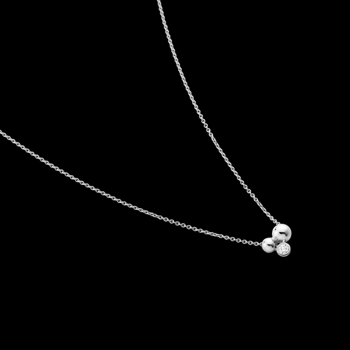 Silver Moonlight Grapes Diamond Set Pendant