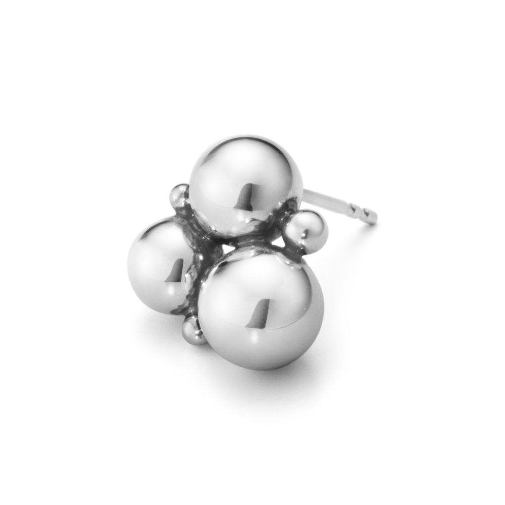 Silver Moonlight Grapes Earstud
